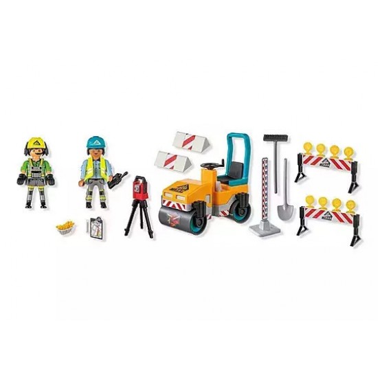 Playmobil Action Heroes Οδοστρωτήρας-Εργάτες(71751)