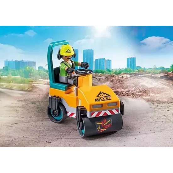 Playmobil Action Heroes Οδοστρωτήρας-Εργάτες(71751)
