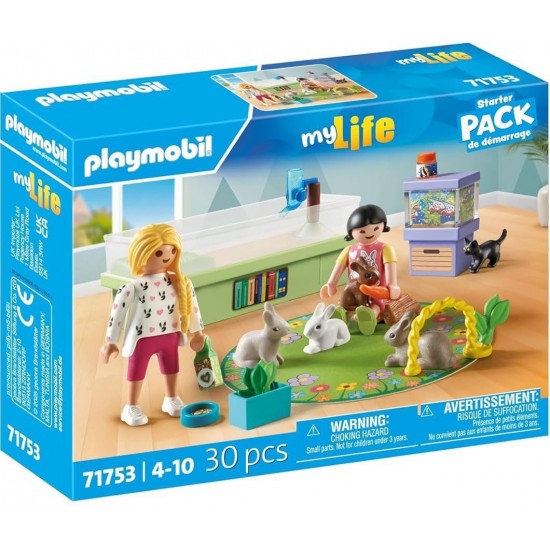 Playmobil My Life Starter Pack Παίζοντας με τα κουνελάκια (71753)