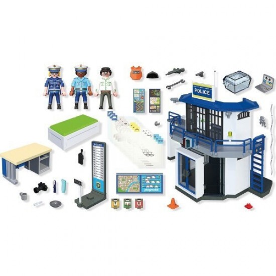 Playmobil City Action Αστυνομικό Τμήμα Με Δωμάτιο Ερευνών(71874)