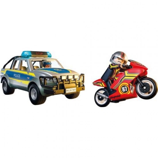 Playmobil City Action Αστυνομικό Όχημα Pickup Και Μοτοσυκλέτα (71875)