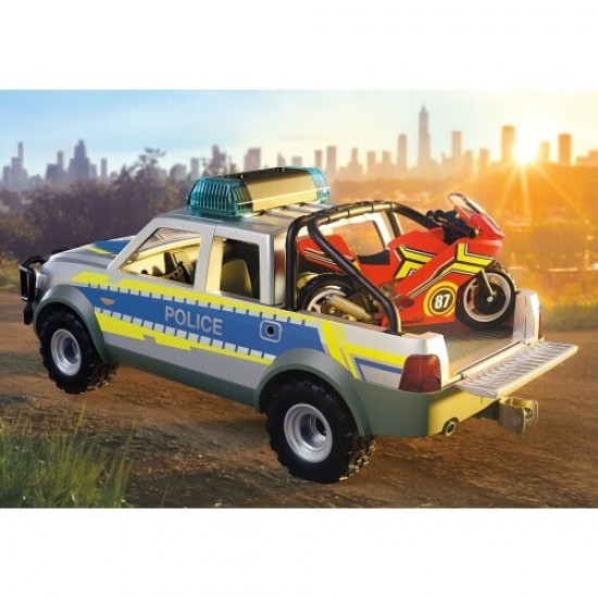 Playmobil City Action Αστυνομικό Όχημα Pickup Και Μοτοσυκλέτα (71875)
