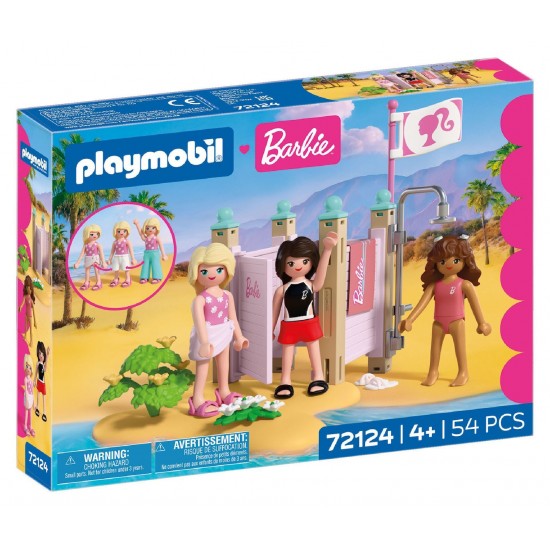 PLAYMOBIL x Barbie Ντουζ και Αλλαξιέρα παραλίας (72124)