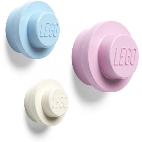 Lego Room Copenhagen Wall Hanger Set - White, Light Blue, Pink (40161736)
