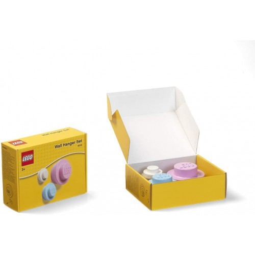 Lego Room Copenhagen Wall Hanger Set - White, Light Blue, Pink (40161736)