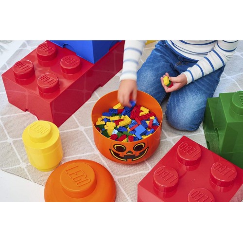 Lego Room Copenhagen Storage Head "Pumpkin" Skeleton Large Orange (40321729)