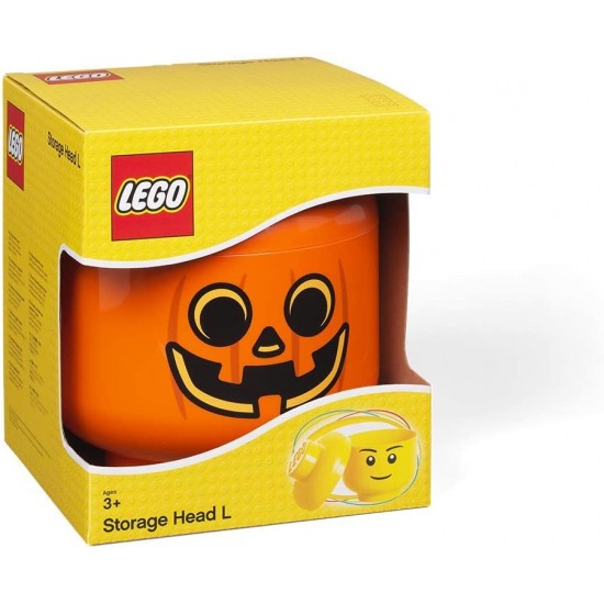 Lego Room Copenhagen Storage Head "Pumpkin" Skeleton Large Orange (40321729)
