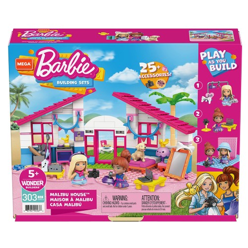 Fisher Price Mega Bloks Barbie Σπίτι Malibu-300 Τμχ (GWR34)