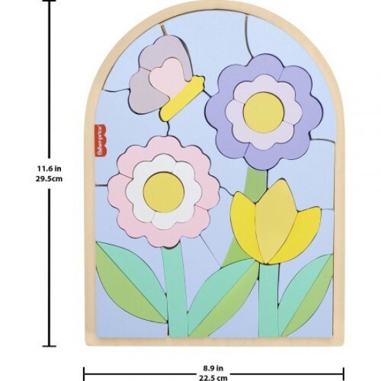 Mattel Fisher-Price: Wooden Flower Puzzle Blocks (HXT97)