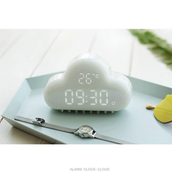 Allocacoc® AlarmClock Cloud |MUID| Ρολόι/ξυπνητήρι/θερμόμετρο συννεφάκι (Πράσινο) (DH0171GN/ACLOUD)