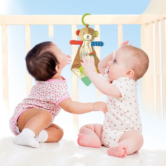 As Baby Clementoni For You Βρεφικό Παιχνίδι Κουδουνίστρα Μαλακό Αρκουδάκι Για 0+ Μηνών (1000-17786)