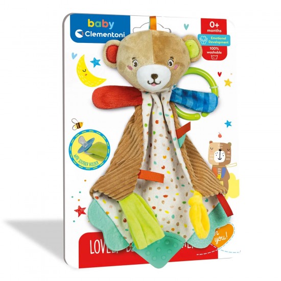 As Baby Clementoni For You Βρεφικό Παιχνίδι Κουδουνίστρα Μαλακό Αρκουδάκι Για 0+ Μηνών (1000-17786)