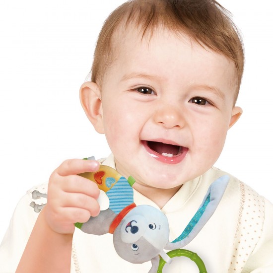As Baby Clementoni For You Βρεφικό Παιχνίδι Κουδουνίστρα Μαλακό Λαγουδάκι Για 0+ Μηνών (1000-17787)