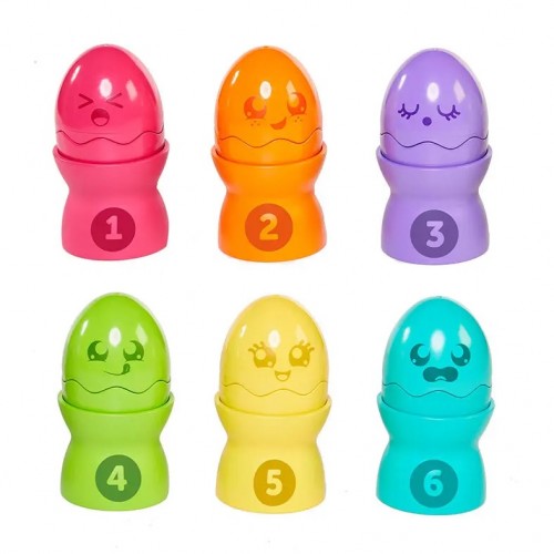 As Tomy Toomies Βρεφικό Παιχνίδι Αυγουλάκια Πυραμίδα Για 6-36 Μηνών (1000-73083)