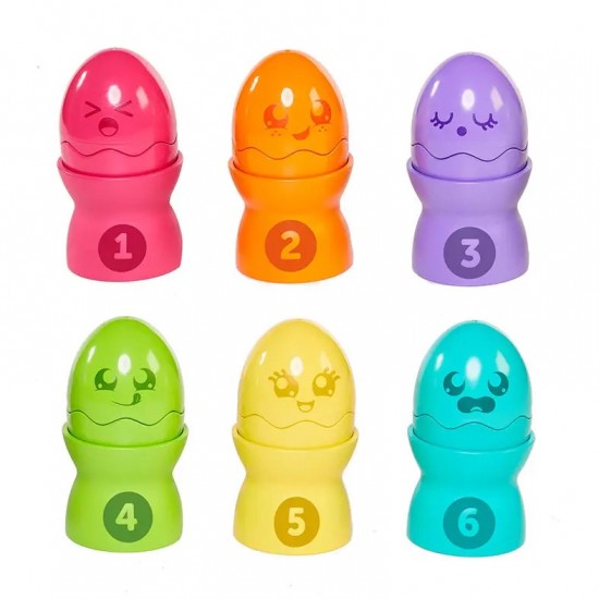 As Tomy Toomies Βρεφικό Παιχνίδι Αυγουλάκια Πυραμίδα Για 6-36 Μηνών (1000-73083)