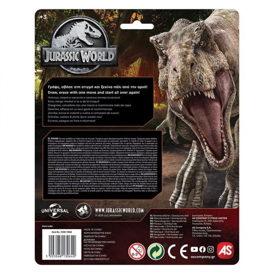 AS Πίνακας Γράψε - Σβήσε Travel Jurassic World Για 3+ Χρονών (1028-13064)