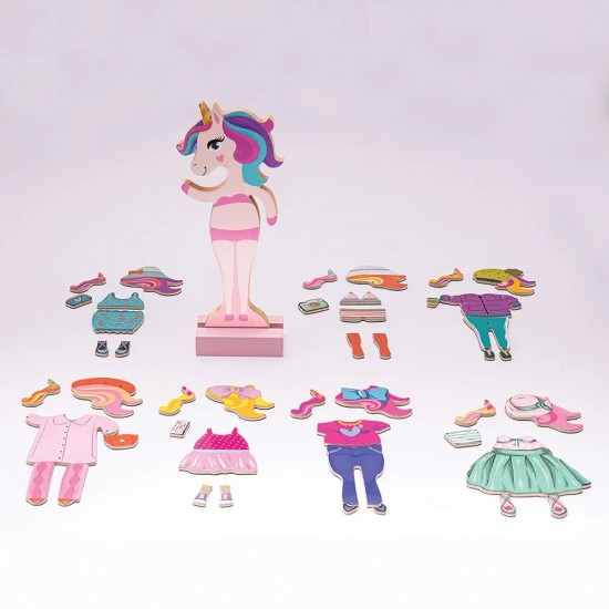 AS Magnet Box Fantasy Dreams Dress-Up 46 Εκπαιδευτικοί Ξύλινοι Μαγνήτες Για 3+ Χρονών (1029-64059)