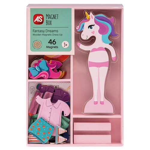 AS Magnet Box Fantasy Dreams Dress-Up 46 Εκπαιδευτικοί Ξύλινοι Μαγνήτες Για 3+ Χρονών (1029-64059)