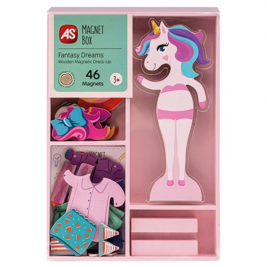 AS Magnet Box Fantasy Dreams Dress-Up 46 Εκπαιδευτικοί Ξύλινοι Μαγνήτες Για 3+ Χρονών (1029-64059)