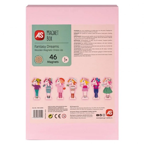 AS Magnet Box Fantasy Dreams Dress-Up 46 Εκπαιδευτικοί Ξύλινοι Μαγνήτες Για 3+ Χρονών (1029-64059)