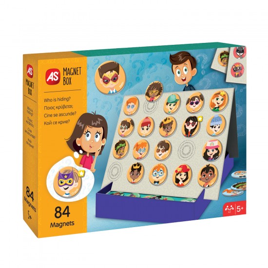 AS Magnet Box Ποιος Κρύβεται? 84 Εκπαιδευτικοί Χάρτινοι Μαγνήτες Για 5 Χρονών και άνω (1029-64060)