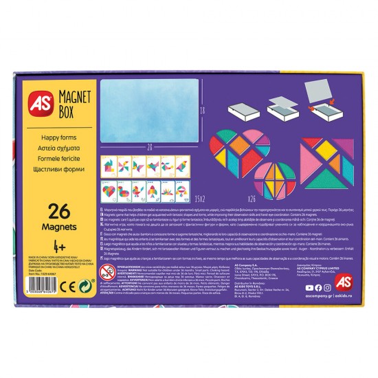 AS Magnet Box Αστεία Σχήματα Εκπαιδευτικοί Χάρτινοι Μαγνήτες Για 4 Χρονών και άνω (1029-64067) AS Magnet Box Αστεία Σχήματα Εκπαιδευτικοί Χάρτινοι Μαγνήτες Για 4 Χρονών και άνω (1029-64067)