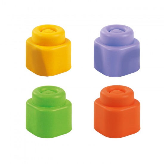 As Soft Clemmy Αισθητηριακός Κύβος Δραστηριοτήτων Με 4 Μαλακά Premium Τουβλάκια Για 6-36 Μηνών (1033-17902)