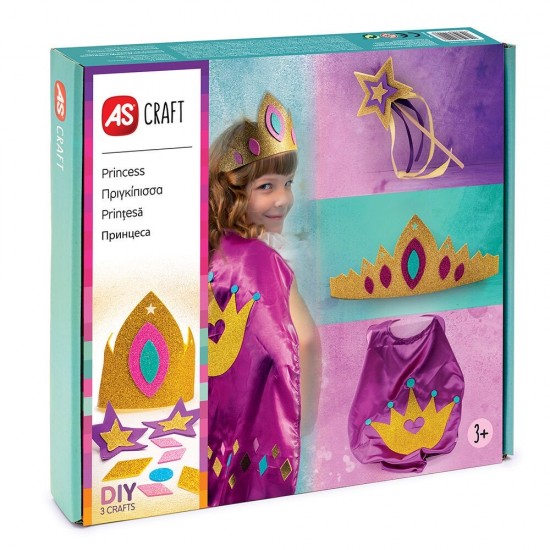 AS Craft Πριγκίπισσα Παιχνίδι Με 3 Χειροτεχνίες DIY Για 3+ Χρονών (1038-31002)