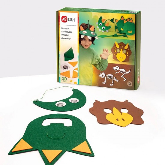 AS Craft Δεινόσαυρος Παιχνίδι Με 3 Χειροτεχνίες DIY Για 3+ Χρονών (1038-31004)