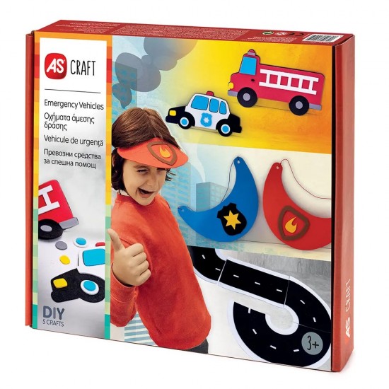 AS Craft Οχήματα Άμεσης Δράσης Παιχνίδι Με 5 Χειροτεχνίες DIY Για 3+ Χρονών (1038-31005)