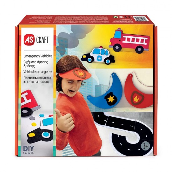 AS Craft Οχήματα Άμεσης Δράσης Παιχνίδι Με 5 Χειροτεχνίες DIY Για 3+ Χρονών (1038-31005)