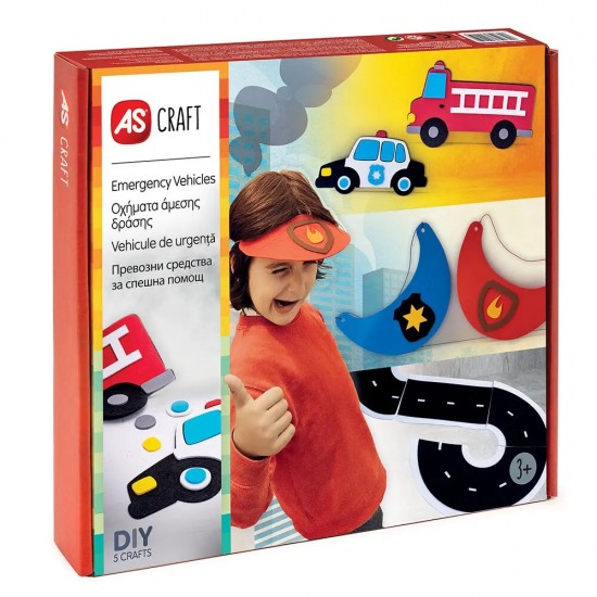 AS Craft Οχήματα Άμεσης Δράσης Παιχνίδι Με 5 Χειροτεχνίες DIY Για 3+ Χρονών (1038-31005)