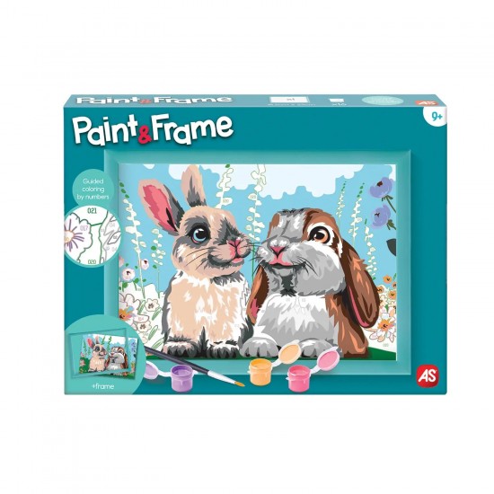 As Paint & Frame Ζωγραφίζω Με Αριθμούς Cute Bunnies Για Ηλικίες 9+ Χρονών (1038-41011)