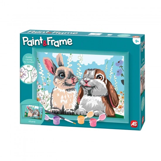 As Paint & Frame Ζωγραφίζω Με Αριθμούς Cute Bunnies Για Ηλικίες 9+ Χρονών (1038-41011)
