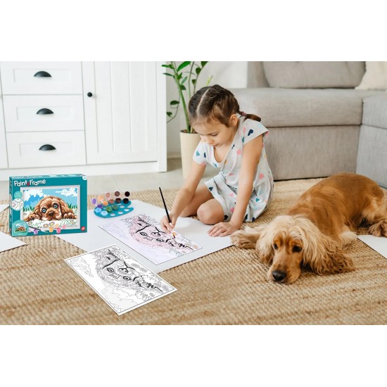 As Paint & Frame Ζωγραφίζω Με Αριθμούς Loving Puppy Για Ηλικίες 9+ Χρονών (1038-41012)