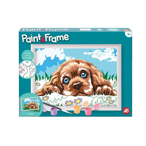 As Paint & Frame Ζωγραφίζω Με Αριθμούς Loving Puppy Για Ηλικίες 9+ Χρονών (1038-41012)
