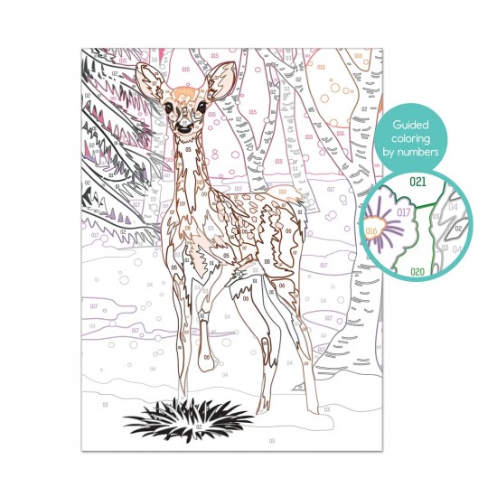 As Paint & Frame Ζωγραφίζω Με Αριθμούς Snow Deer Για Ηλικίες 9+ Χρονών (1038-41014)