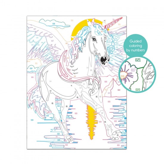 As Paint & Frame Ζωγραφίζω Με Αριθμούς Magic Unicorn Για Ηλικίες 9+ Χρονών (1038-41016)