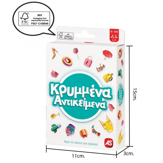 AS Games Παιχνίδι Με Κάρτες Κρυμμένα Αντικείμενα Για Ηλικίες 6-99 Χρονών Και 2-4 Παίκτες (1040-21409)