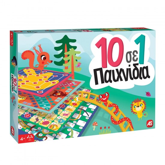 AS Games Επιτραπέζιο Παιχνίδι 10 σε 1: Κλασικά Και Εκπαιδευτικά Παιχνίδια Για Ηλικίες 4 Χρονών και άνω (1040-63631) AS Games Επιτραπέζιο Παιχνίδι 10 σε 1: Κλασικά Και Εκπαιδευτικά Παιχνίδια Για Ηλικίες 4 Χρονών και άνω (1040-63631)