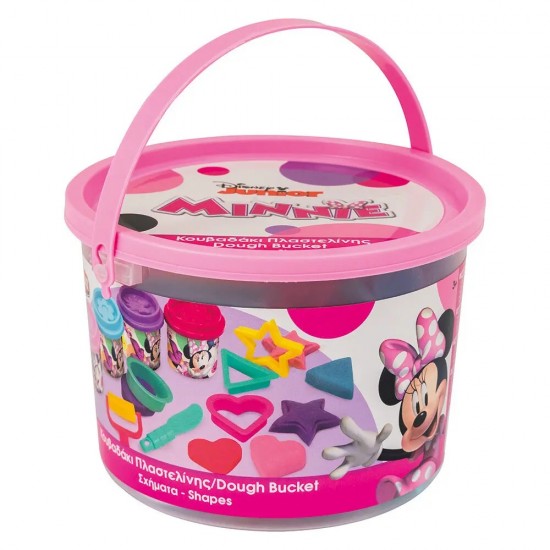 AS Πλαστελίνη Disney Minnie Κουβαδάκι Με 4 Βαζάκια - Καπάκια Καλουπάκια Και 8 Εργαλεία 200gr (1045-03571)