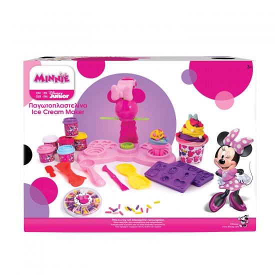 AS Πλαστελίνη Disney Minnie Παγωτοπλαστελίνα Με 6 Βαζάκια-Καπάκια Καλουπάκια 256g και Sprinkles Για 3 ετών και άνω (1045-03617)