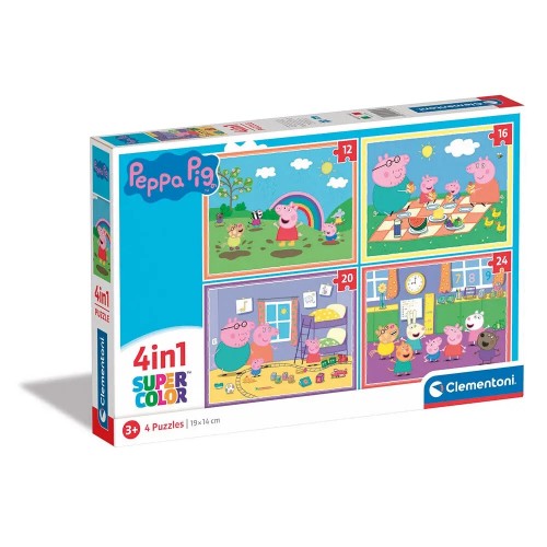 As Clementoni Παιδικό Παζλ 4 in 1 Supercolor Peppa Pig 12-16-20-24 τμχ (1200-21516)