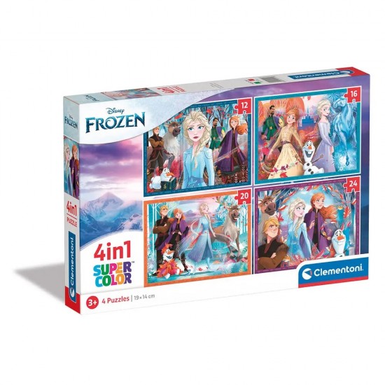 As Clementoni Παιδικό Παζλ 4 in 1 Supercolor Disney Frozen II 12-16-20-24 τμχ (1200-21518)
