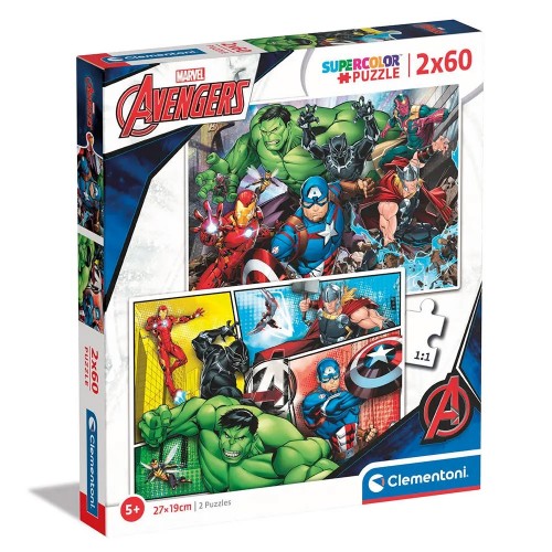 As Clementoni Παιδικό Παζλ Super Color The Avengers 2x60 τμχ (1200-21605)