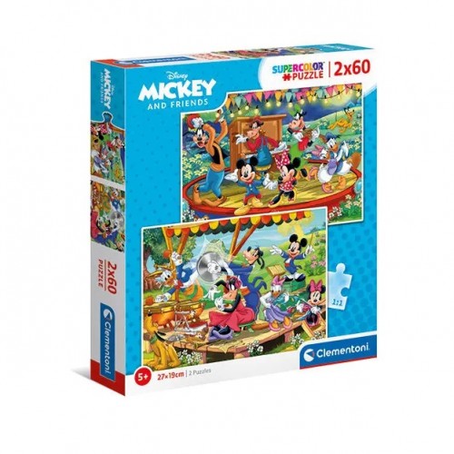 As Clementoni Παιδικό Παζλ Super Color Mickey And Friends 2x60 τμχ (1200-21620)