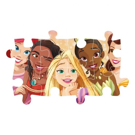 As Clementoni Παιδικό Παζλ Maxi Supercolor Disney Πριγκίπισσες 24 τμχ (1200-24241)