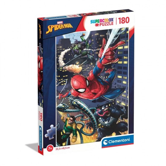 As Clementoni Παιδικό Παζλ Supercolor Marvel Spiderman 180 τμχ (1210-29782)