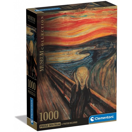 Clementoni Παζλ 1000 Museum Munch - Η Κραυγή - Compact Box (1260-39791)