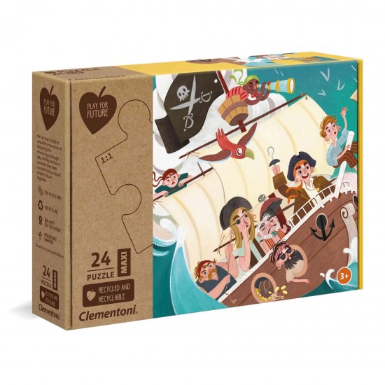 As Clementoni Παιδικό Παζλ Eco Play For Future Maxi Yo Oh Oh! Pirates 24 τμχ (1262-20258)